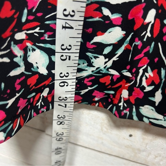 Tahari Dress Womens 1X Red Black Bird Print Flutter Sleeves Sheath‎ - Picture 10 of 10